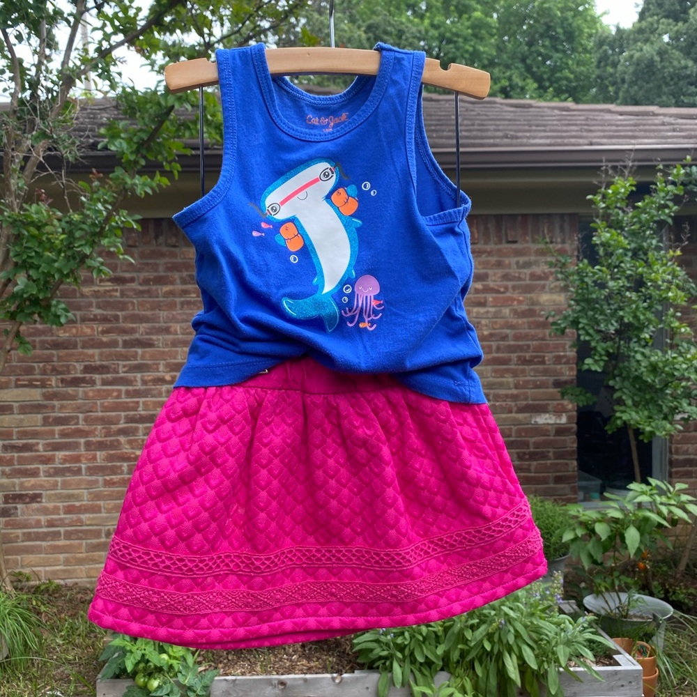 Fuschia Skirt n top💞